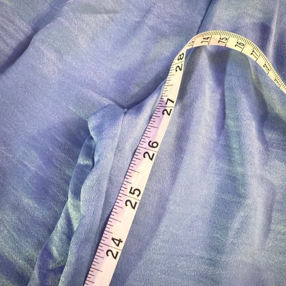 Posh Blue Wide Leg Pants with Elastic Waistband - Picture 3 of 7